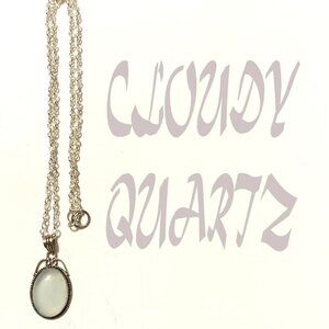 Cloudy Quartz Charm Necklace – Clarity & Spiritual Protection